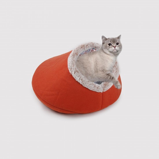 AFP Κρεββατάκι Γάτας διπλής όψης Πορτοκαλί