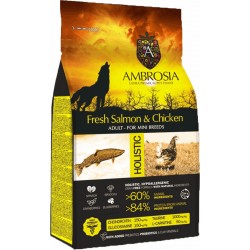 Ambrosia Grain free  Fresh Salmon & Chicken Adult Mini for mini breed 2kg