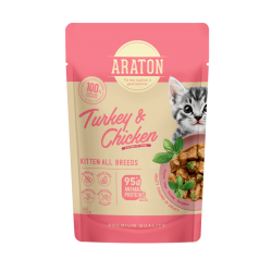 ARATON Pounch Kitten Turkey - Chicken 85gr