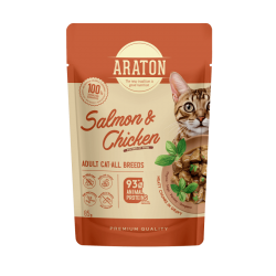 ARATON Pounch Cat Salmon - Chicken 85gr