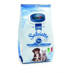 CAMON - Καθαριστικά Μαντηλάκια Σκύλου με Άρωμα TALC 100τμχ