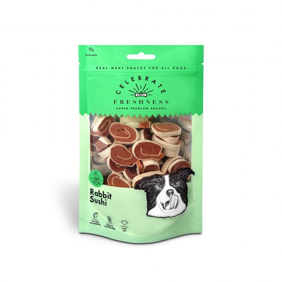 CELEBRATE FRESHNESS -   Grain Free Rabbit Sushi 100GR