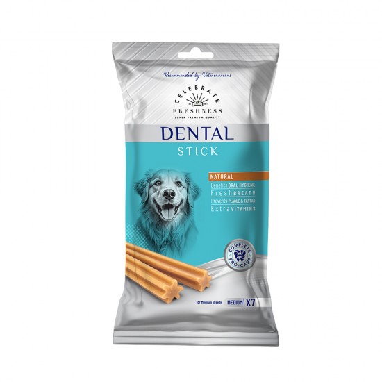 CELEBRATE DENTAL MULTIPACK STICKS NATURAL Medium 180gr 7pcs