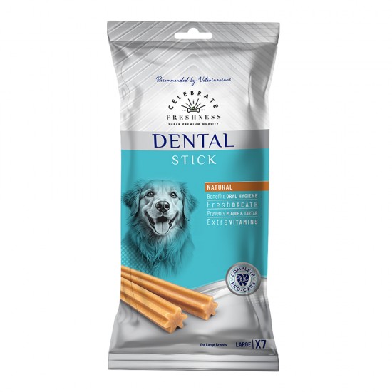 CELEBRATE DENTAL MULTIPACK STICKS NATURAL Large 280gr 7pcs