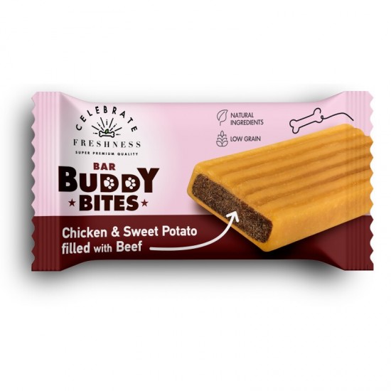Celebrate Bar Buddy Bites Chicken & Sweet Potato Filled With Beef  25-30gr