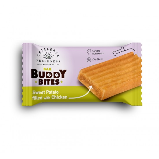 Celebrate Bar Buddy Bites Sweet Potato Filled With Chicken 25-30gr