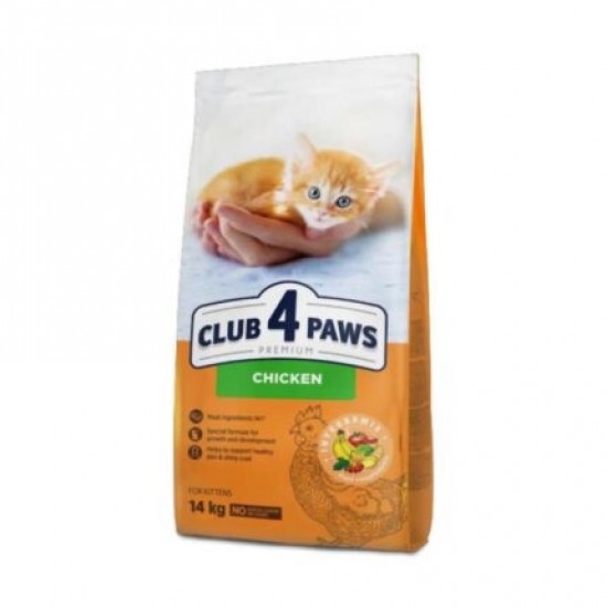 CLUB4PAWS Kitten με Κοτόπουλο 14 kg