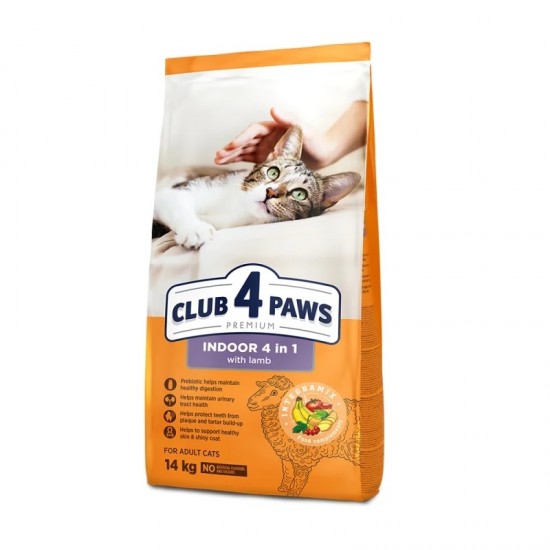 CLUB4PAWS Indoor 4 in 1 με Αρνί 2kg