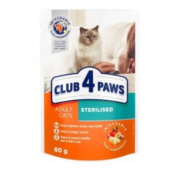 CLUB4PAWS - Adult Sterilised Κοτόπουλο σε ζελέ 80gr