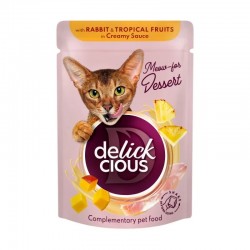 Delickcious Pouch Rabbit & Fruits 85gr