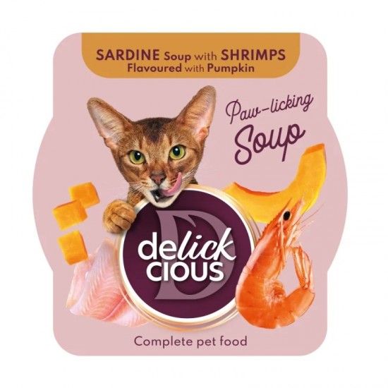 Delickcious Soup Sardine & Shrimps 80gr