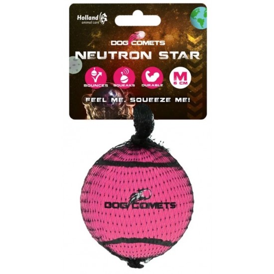 DOG COMETS - NEUTRON STAR TENNIS BALL WITH SQUEAKER M Pink