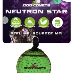 DOG COMETS - NEUTRON STAR TENNIS BALL WITH SQUEAKER S Green