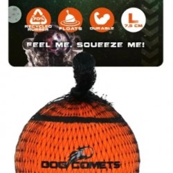 DOG COMETS - NEUTRON STAR TENNIS BALL WITH SQUEAKER L Orange