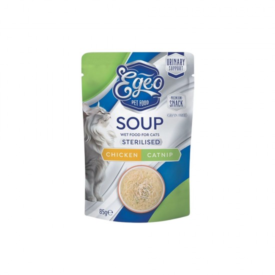 EGEO Soup Sterilised Κοτόπουλο με Catnip 85gr