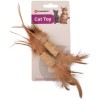 FLAMINGO - CAT ROLLER BUSE CORK + 2 FEATHERS 27CM