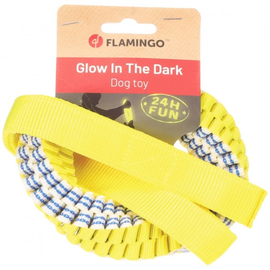 FLAMINGO - DT GLOWA PULL ROPE + RING BLUE/YELLOW S 43x13x3,5CM