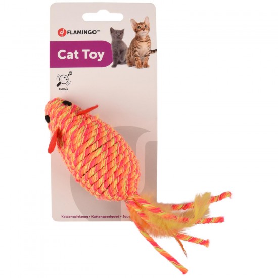 FLAMINGO - CT MOUSE BIBI ORANGE 21CM
