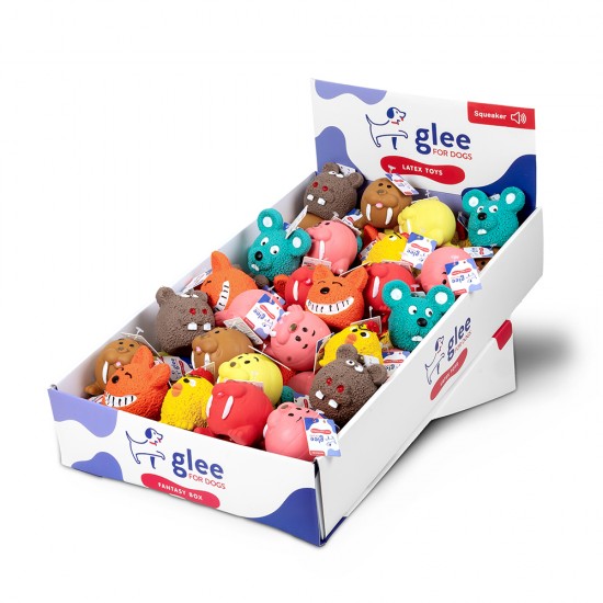 GLEE ΠΑΙΧΝΙΔΙ ΣΚΥΛΟΥ FANTASY BOX LATEX PET FUNNY 7cm