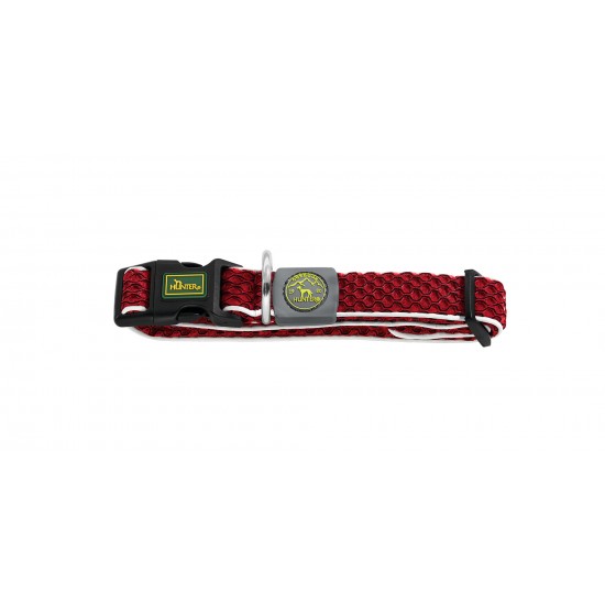HUNTER - Collar Hilo Vario Basic S mesh, red 30-43 cm