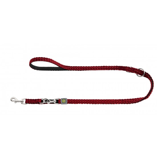 HUNTER - Adjustable leash Hilo 20/200 mesh, red