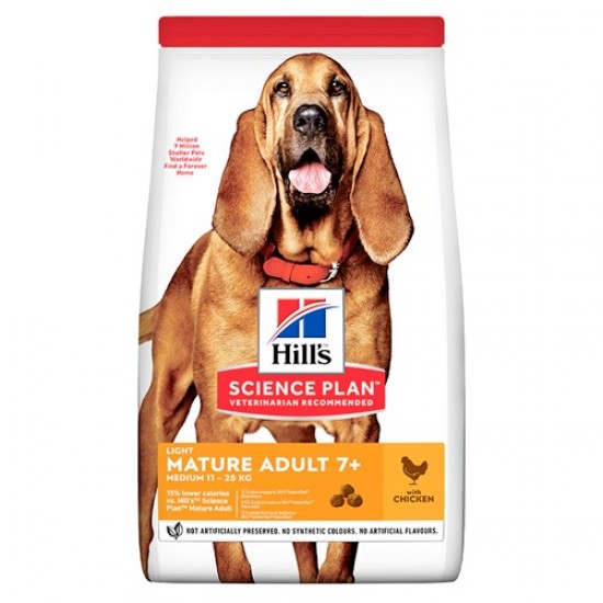 Hill's - Science Plan Mature Adult Light Medium Chicken 14kg