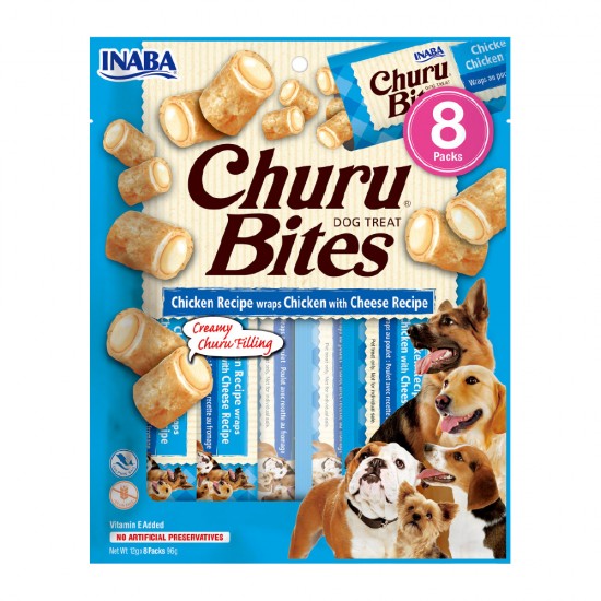 CHURU DOG BITES CHICKEN & CHEESE 96gr