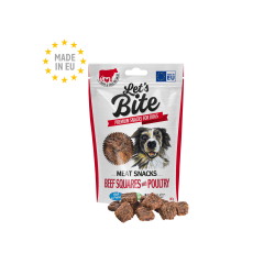 LET’S BITE MEAT SNACK BEEF SQUARES WITH POULTRY 80gr