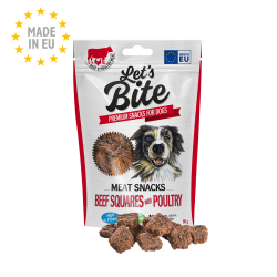 LET’S BITE MEAT SNACK BEEF SQUARES WITH POULTRY 80gr