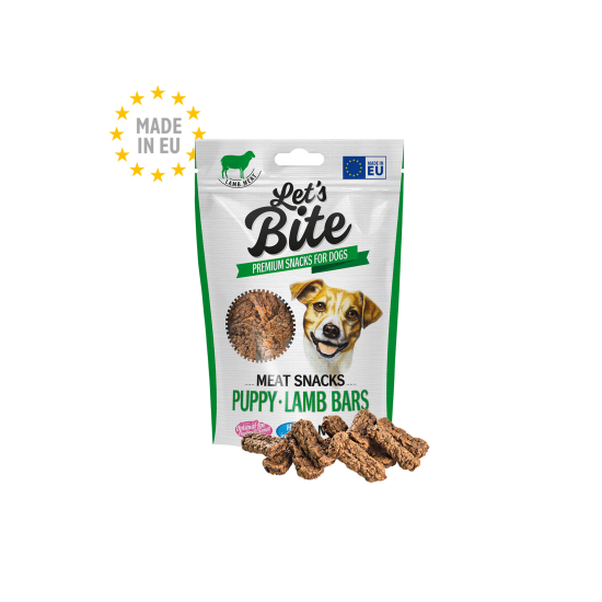 LET’S BITE MEAT SNACK PUPPY LAMB BARS 80gr