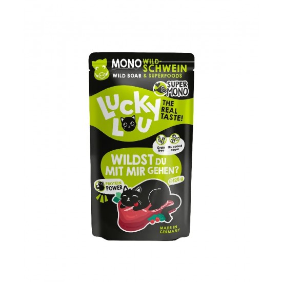 Lucky Lou SuperMono Αγριογούρουνο (με Lingonberries & Τσουκνίδα) 125gr