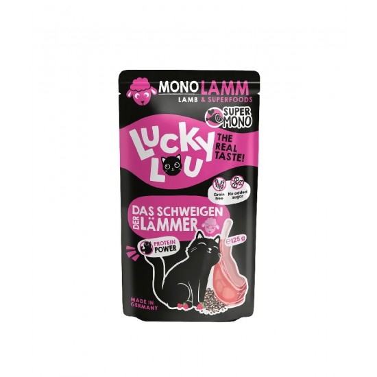 Lucky Lou SuperMono Αρνί (με Βατόμουρα & Σπόρους Chia) 125gr