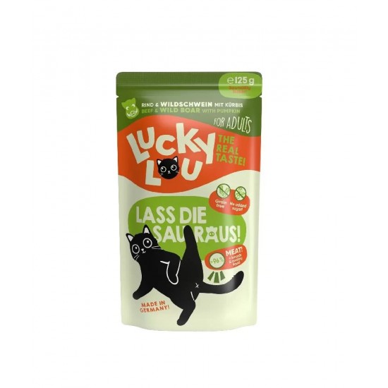 Lucky Lou LifeStage Adult Βοδινό & Αγριογούρουνο (με Κολοκύθα) 125gr