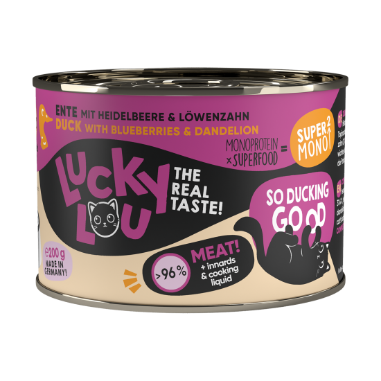 Lucky Lou SuperMono Πάπια (με Μπλε Μύρτιλο & Πικραλίδα) 200gr