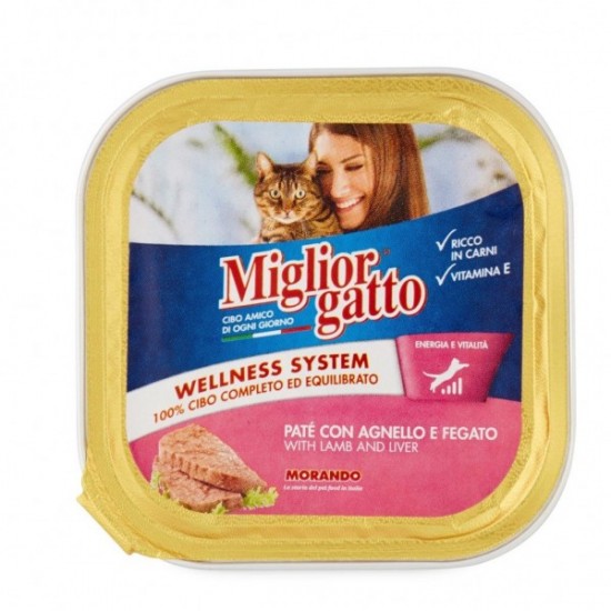 MIGLIOR GATTO ΠΑΤΕ ΚΕΣΕΔΑΚΙ ΑΡΝΙ & ΣΥΚΩΤΙ 100gr 