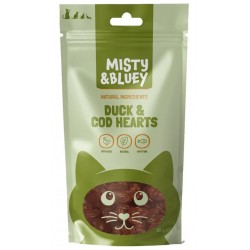 Misty & Bluey Cat Duck & Cod Hearts 50g