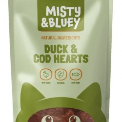 Misty & Bluey Cat Duck & Cod Hearts 50g