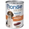 MONGE DOG PATE & CHUNKS ADULT DUCK 400gr