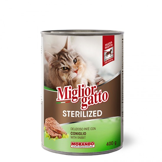 MIGLIOR GATTO STERILISED ΠΑΤΕ ΚΟΥΝΕΛΙ 400GR