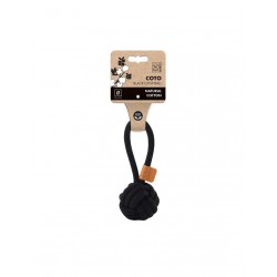 M-Pets Coto Black Loop Ball Παιχνίδι Σκύλου Σχοινί Από Φυσικό Βαμβάκι 8cm