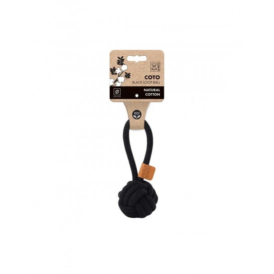 M-Pets Coto Black Loop Ball Παιχνίδι Σκύλου Σχοινί Από Φυσικό Βαμβάκι 8cm