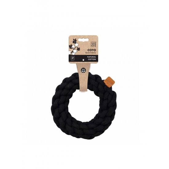 M-Pets Coto Black Ring Παιχνίδι Σκύλου Σχοινί Από Φυσικό Βαμβάκι 13cm