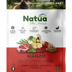 NATUA DRY CAT ADULT BEEF 1,5kg & ΔΩΡΟ 1 ΚΟΝΣΕΡΒΑ NATUA 85 gr