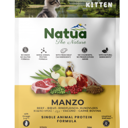 NATUA DRY KITTEN BEEF 1,5kg & ΔΩΡΟ 1 ΚΟΝΣΕΡΒΑ NATUA 85 gr