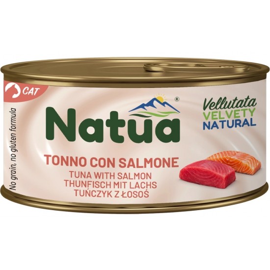 NATUA CAT VELVET TUNA WITH SALMON COMPLETE 85gr