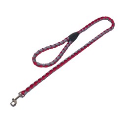 NOBBY-Πλεκτό Δίχρωμο Λουρί CORDA red/grey L: 100cm; W: 12 mm