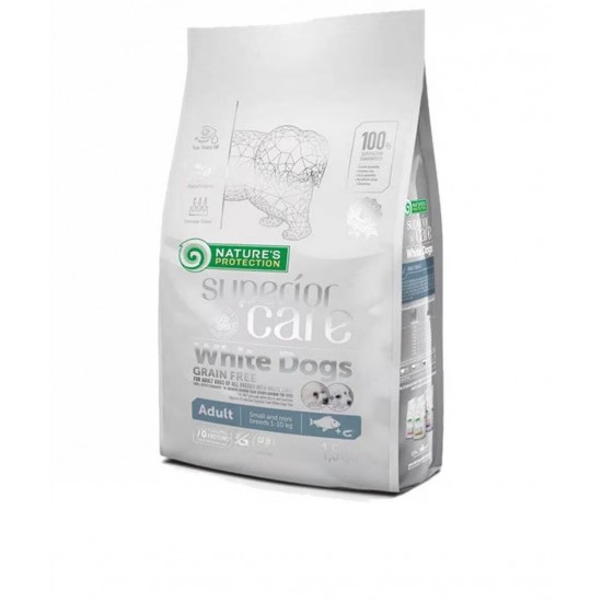 Nature's Protection White Dog White Fish Grain Free Adult Mini 1.5kg