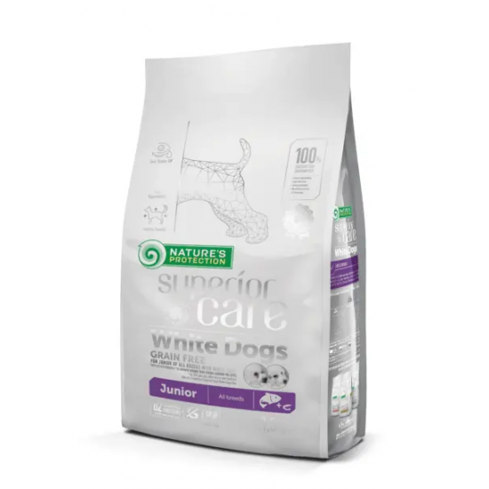 Nature's Protection White Dog Salmon Grain Free Junior 10kg