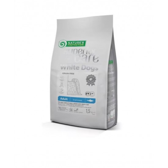 Nature's Protection White Dog Herring Grain Free Adult Mini 1.5kg