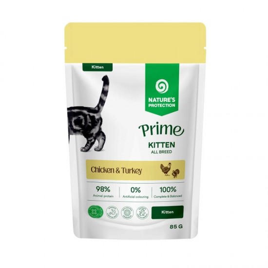  Nature’s Protection Prime Pounch Kitten Chicken - Turkey 85gr